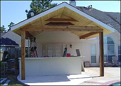 patio cover cedar beams